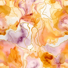 Gold Alcohol Ink Pattern AI Generated