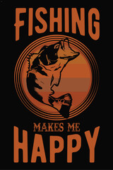 Fishing  T-shirt Design.