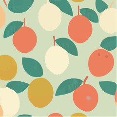 cute simple lychee pattern, cartoon, minimal, decorate blankets, carpets, for kids, theme print design

