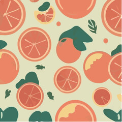 cute simple grapefruit pattern, cartoon, minimal, decorate blankets, carpets, for kids, theme print design
