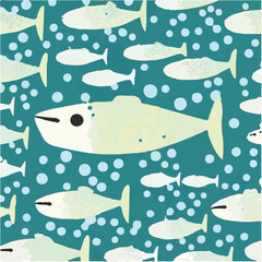 cute simple barracuda pattern, cartoon, minimal, decorate blankets, carpets, for kids, theme print design
