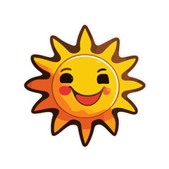 Sunshine bright light icon illustration
