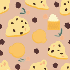 cute simple scones pattern, cartoon, minimal, decorate blankets, carpets, for kids, theme print design
