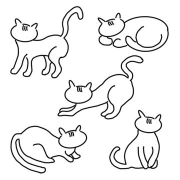 Cat in different character
