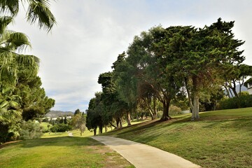 Fototapeta na wymiar campo de golf en Marbella costa del sol costa del golf