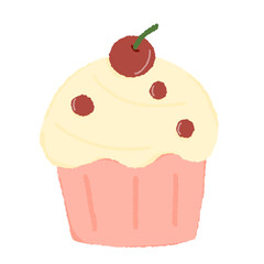 cupcake with cherry