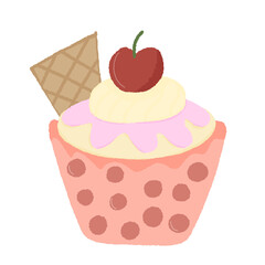 cupcake with cherry