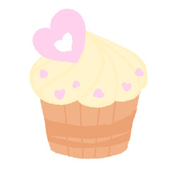 cupcake with heart