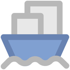 An editable icon of shipping 