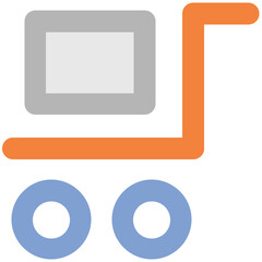 Logistics service, icon of dolly box 