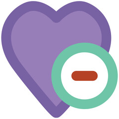 Fototapeta premium Love heart bold line icon design 