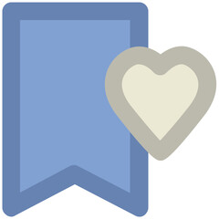 Love heart bold line icon design 