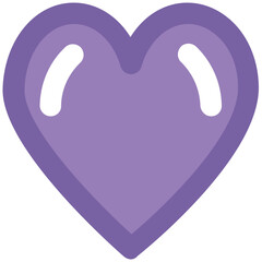Love heart bold line icon design 