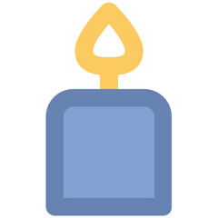 Obraz premium A burning candle bold line vector icon