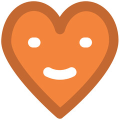 Love heart bold line icon design 