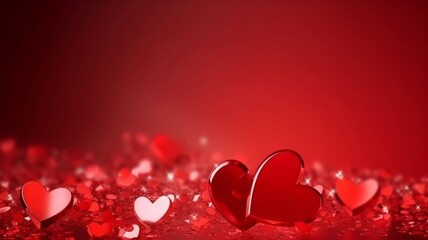 Obraz premium valentines background with hearts Generative AI