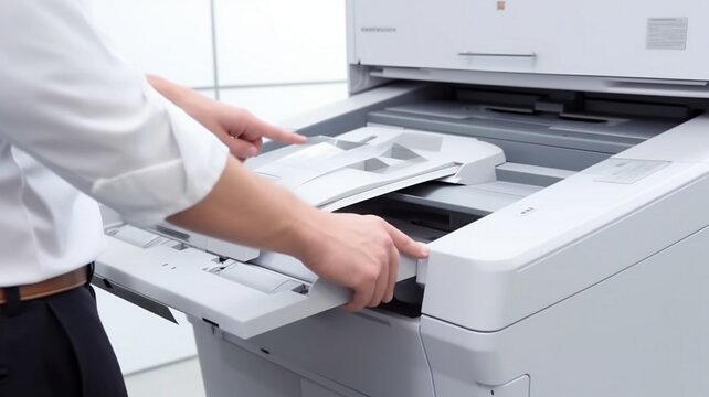 Printing machine at office Generative AI