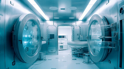 Fototapeta premium Cryofreeze chamber room laboratory