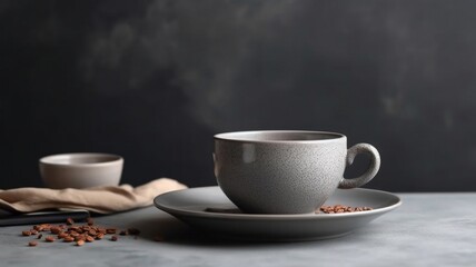 Delicious cup of coffee isolated  Generative AI