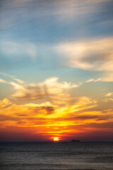 morning sunrise over atlantic ocean in virginia beach virginia