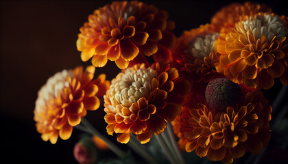 Marigold flowers bouquet Ai generated image
