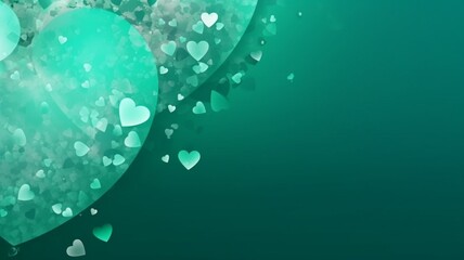 heart shaped bubbles with copy space  Generative AI