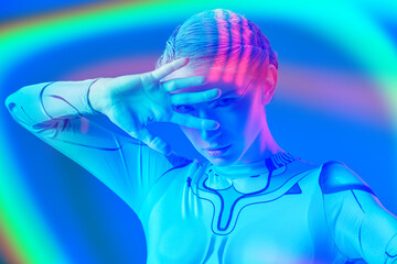 futuristic cyberpunk girl