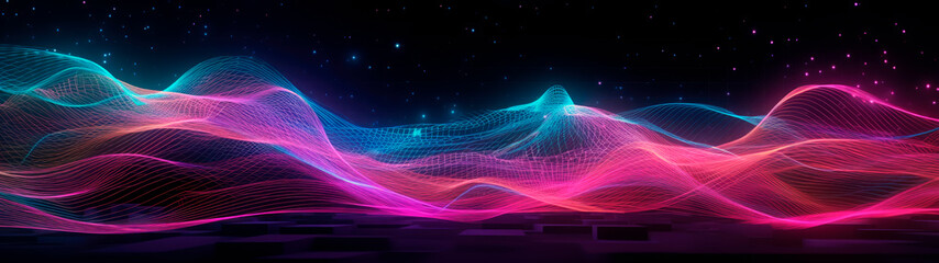 Synthwave futuristic backgroung