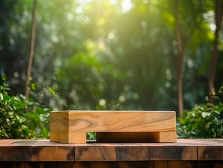 Wooden podium for product display