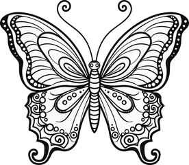 A Taxi, colouring book for kids, vector illustration