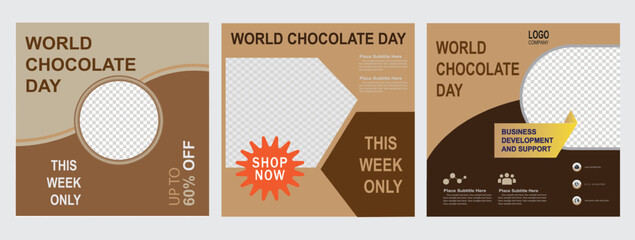 world chocolate day social media post