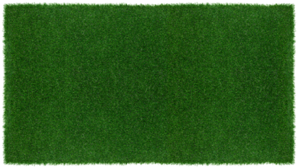 Meadow green grass surface. Turf blank top view background isolated on white. Template or Banner for gardening shop or online shopping, environmental concept