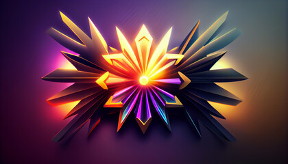 Ultra sharp abstract colorful lens flare fins smooth gradients element cyber, elegant Modern background for design as banner, ads, and presentation concept. Generative AI, illustration