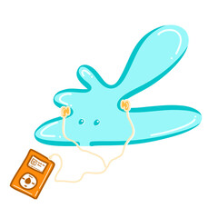 Light blue with chill music