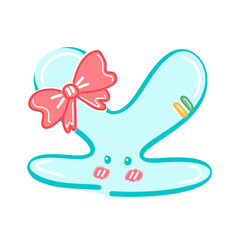 Light blue with ribbon