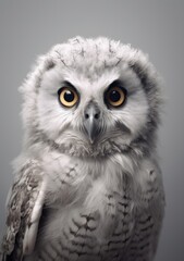 Fototapeta premium Portrait of a cute young owl, 