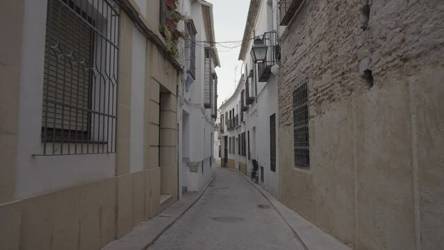 Beautiful Narrow Alley Street in Old Town of Córdoba Cordoba Andalusia Spain
