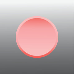 Soft Round Pastel Button. Pink button icon vector illustration