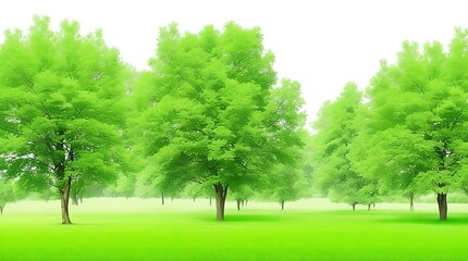 Fototapeta na wymiar green tree in the park