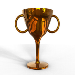 3d render sports winning trophy illustration