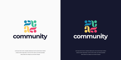 Logo people community logo or medical clinic logo