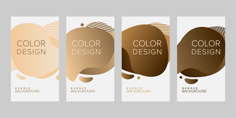 Naklejka premium Color background banner vector design template