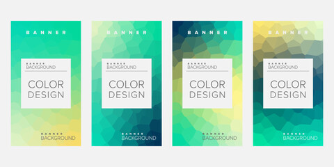 Color background banner vector design template