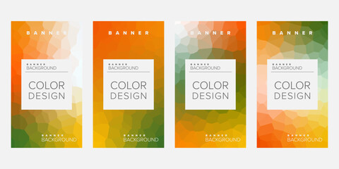 Color background banner vector design template