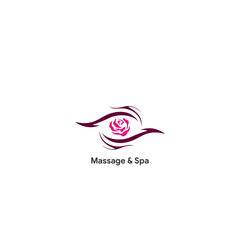 Illustration Vector graphic of massage parlor or SPA salon fit for rose in hands