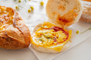 イングリッシュマフィンのパニーニ