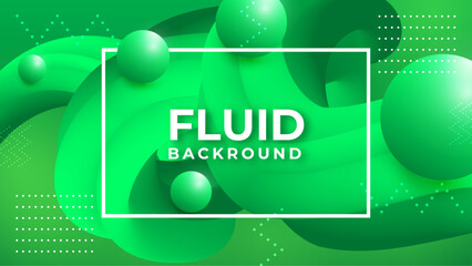 Green background with a fluid background
