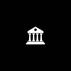 Museum buildingr icon  isolated on black background 