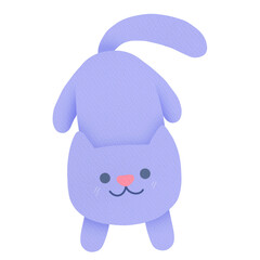 cute purple pastel fancy cat