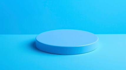 Pastel blue display set against a vibrant bright blue background.